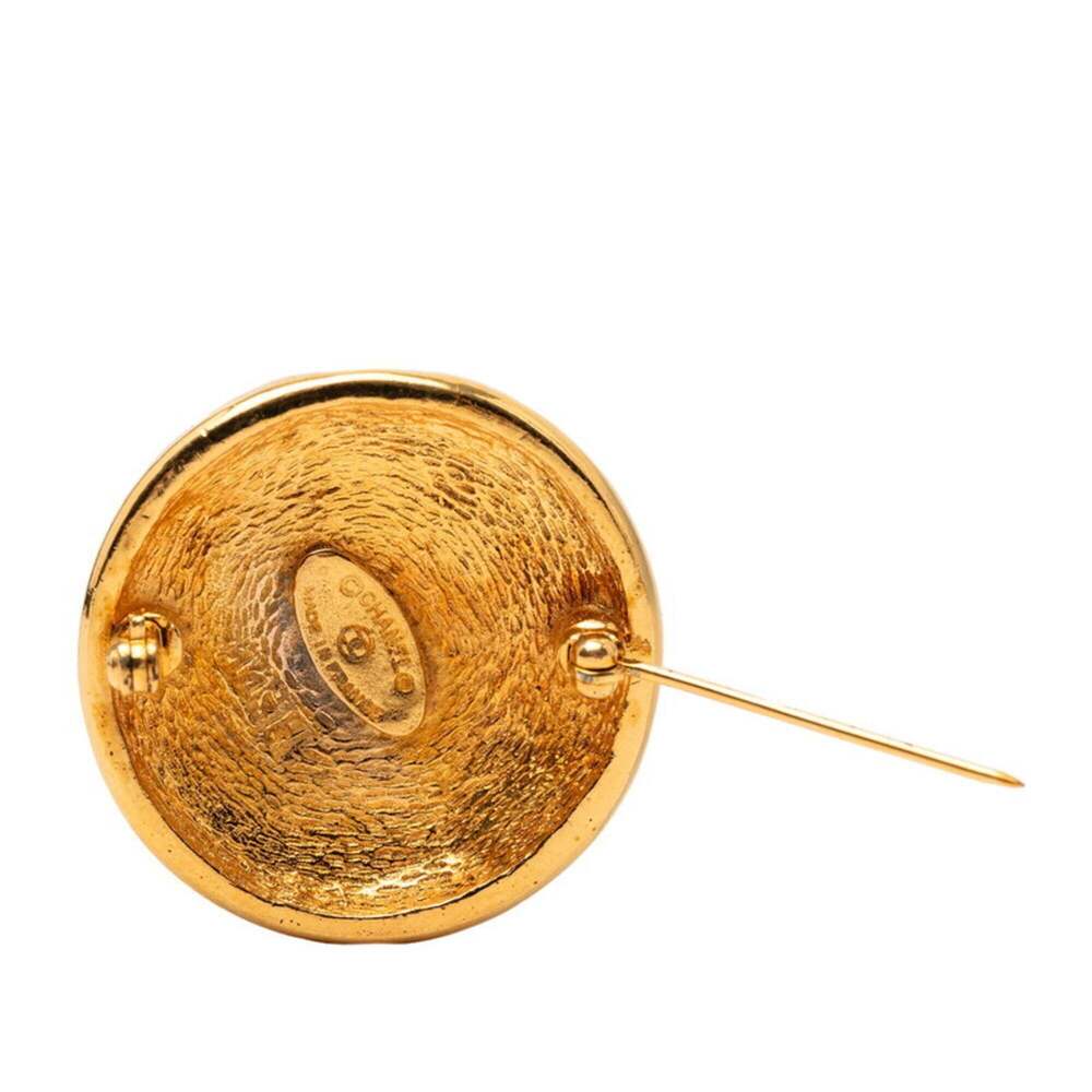 CHANEL Gold Logo Brooch - Picture 3 of 3